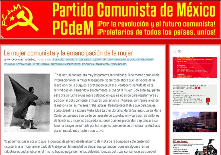 dia de la mujer fiesta comunista