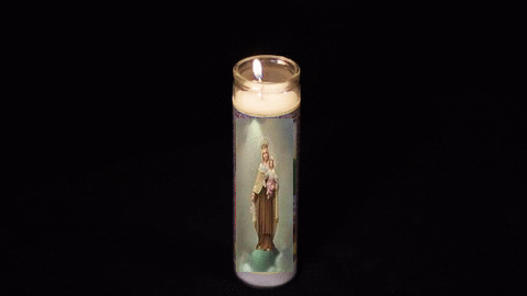 veladora a la Virgen del Carmen