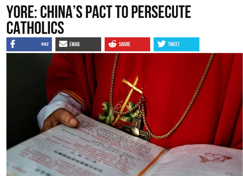 pacto chino de bergoglio para perseguir a los catolicos